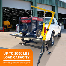 MAXXHAUL 70238 Receiver Hitch Mounted Hydraulic Swivel Pickup Truck Crane - 1000 lbs. Capacity With 3 Boom Capacities of 500 lbs, 750 lbs and 1000 lbs.