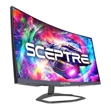 Sceptre Curved 24.5-inch Gaming Monitor up to 240Hz 1080p R1500 1ms DisplayPort x2 HDMI x2 Blue Light Shift Build-in Speakers, Machine Black 2023 (C255B-FWT240)