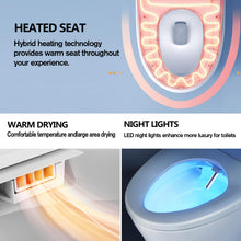 WLJBIDET Upgrade Smart Bidet Toilet Seat Elongated, Electronic Heated Bidet with Adjustable Warm Air Dryer, Unlimited Warm Water, Night Light, Slow Close Seat & Lid, Remote Control