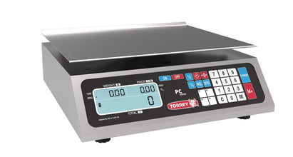 TORREY PC80L Electronic Price Computing Scale, Rechargeable Battery, Stainless Steel Construction, 100 Memories, 8 Direct Access Keys, 80 lb