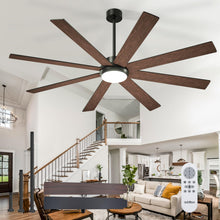 addlon 72 Inch Large Ceiling Fans with Lights, Black Ceiling Fan with Light and Remote Control, Reversible, 5CCT, Dimmable, Modern Ceiling Fan for Living Room, Kitchen, Patio Indoor/Outdoor Use