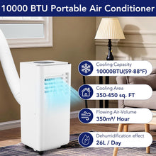 Takywep Portable Air Conditioner 10000BTU, Portable AC Unit with Remote Control, Energy-Efficient Cooling for 450 Sq.Ft, 3-In-1 Cool, Fan, Dehumidify Modes, 24Hour Timer, Portable AC for Indoor Room