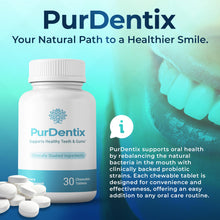 PurDentix Oral Health Probiotic – 4-Strain Formula for Healthy Gums, Teeth & Fresh Breath – 90 Chewable Tablets