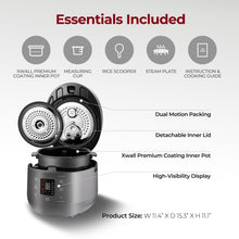 CUCKOO CRP-ST1009FG 10-Cup (Uncooked) / 20-Cup (Cooked) Twin Pressure Rice Cooker & Warmer with Nonstick Inner Pot, 16 Menu Modes, 3 Voice Guide, Auto Clean (Gray)