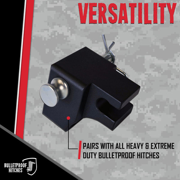 Bulletproof Hitches - Trailer Hitch Pintle Attachment Rated to 36,000 Ibs - Converts Dual Ball Into Pintle Hitch - Bulletproof Hitch Accessories