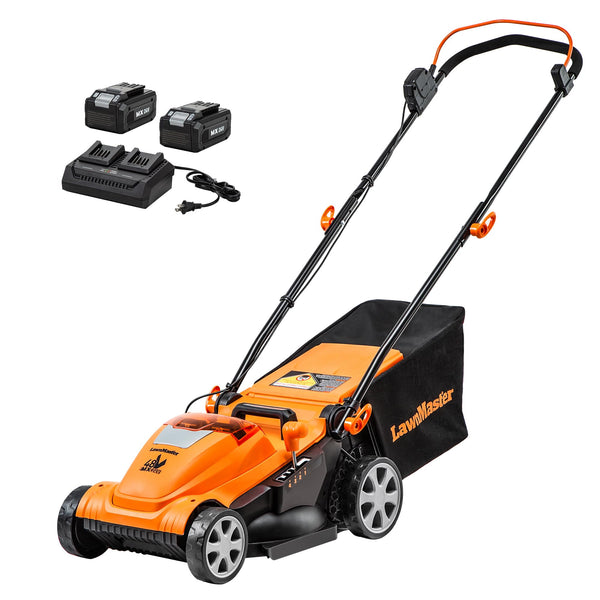 LawnMaster CLMF4815E 48V MAX* 15-inch Brushless Cordless Mower with 2X24V MAX* 4.0Ah Battery and a Dual Charger