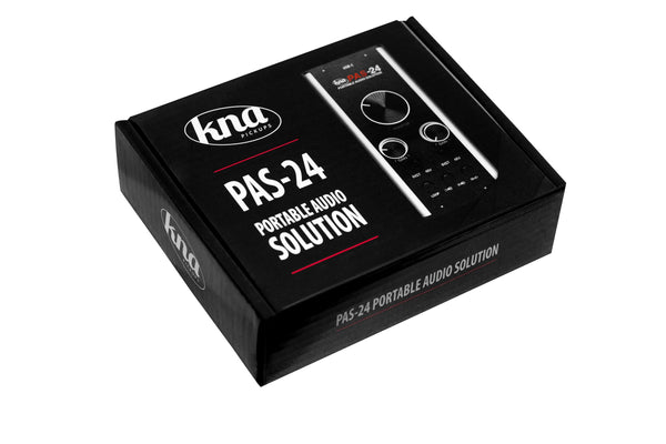 KNA PAS-24 Portable Audio Interface – 24-Bit/192kHz USB Sound Card for Home Recording Musicians and Creators, XLR & 1/4" TRS Inputs, Dual Balanced Outputs, Headphone Out, Phantom Power, Gain Control