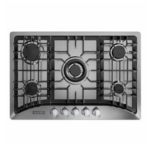 Empava 30 Inch Gas Cooktop with 5 World Class Made in Italy SABAF Burners, LPG/NG Convertible, Ideal RV Top Stoves for Kitchen, Stainless Steel