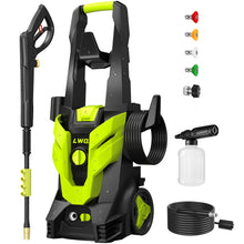 LWQ Electric Pressure Washer, 2.5 GPM Power Washer with 4 Quick Connect Nozzles, High Pressure Cleaning Machine with Foam Cannon for Cars/Fences/Driveways/Patios/Home Cleaning