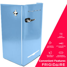 Frigidaire Retro Compact Fridge with Chiller, 3.2 cu ft Countertop Fridge with Built-In Bottle Opener, Compact Refrigerator for Office, Bedroom, Dorm Room or Cabin - 16.5