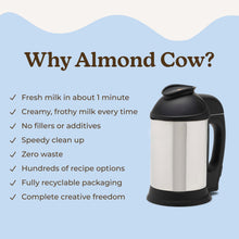 Almond Cow Nut Milk Maker Machine, Plant Based Maker for Homemade Almond, Oat, Cashew Nut Milks & More, Stainless Steel Food Machines, 5-6 Cups Per Batch, 120V