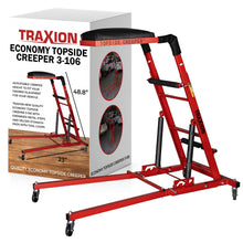 Traxion New Quality Economy Topside Creeper 3-106 with expanded Metal Steps and Velcro Stomach Pads with Tool Loops