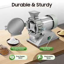 Plant Grinder Micro Mill Plant Machine 30-120 Mesh Soil Crusher Pulverizer Grinding Machine 110V 1400r/m Electric Spice Herb Grinder for Dry Spice Herbs Grains Rice Pepper