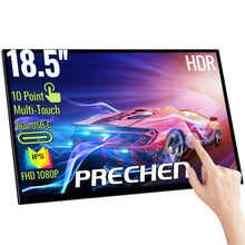 Portable Touchscreen Monitor 18.5 Inch, HDR, 350cd/m², 1920x1080 Touch Display with HDMI USB C, 99% sRGB, Built-in Speakers, Kickstand & VESA,Travel Second Monitor for Laptop PC Phone