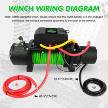 STEGODON Winch 9500lb Winch 12V Waterproof Electric Winch Synthetic Rope Winch with Wireless Remote and Corded Control for Truck SUV Jeep Wrangle (Green Rope)