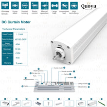 Quoya QL500 Smart Curtains System, Electric Curtain Track with Automated Rail【Motorized and Adjustable Tracks/Rod/Pole (up to 7 metres / 275 inches)】【Motor compatible with Alexa】