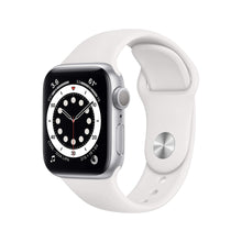 Apple Watch Series 6 (GPS, 40mm) - Silver Aluminum Case with White Sport Band (Renewed)