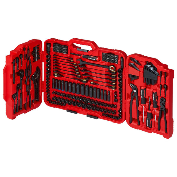 STARWORK TRUE MECHANIC 312-Piece Mechanics Tool Set and Socket Set, Professional, SAE/Metric