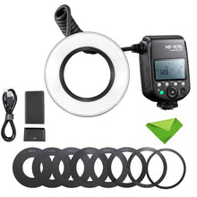 GODOX MF-R76 Macro LED Ring Flash Speedlite 76Ws 660 Full-Power Flashes Dual-Flash Tubes Power Adjustment 1/128 to 1/1 10 Levels of Power Ratio for Canon Nikon Sony Fuji Olympus Panasonic (NO TTL)