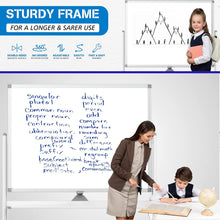 SUODUN Mobile Whiteboard,Rolling Dry Erase Board 48 x 36, Height Adjust Double Sides White Board on Wheels, Dry Erase Board Easel with Stand for Office, Home & Classroom