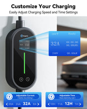 Level 2 Tesla Charger, Fast Mobile EV Charging (Wireless Control) (32Amp, 240V, NEMA 14-50P) Adjustable Current/Timed Charger for Home, Fits Model 3/Y/S/X Electric Vehicle, Tesla Accessories