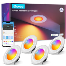 Govee Smart Retrofit Recessed Lighting 4 Inch, Wi-Fi Bluetooth Direct Connect RGBWW Retrofit Can Lights, 65 Scene Modes, Works with Alexa & Google Assistant, 800 Lumens, 4 Pack