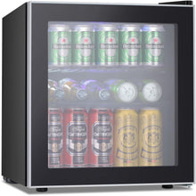 Antarctic Star Mini Fridge Cooler - 60 Can Beverage Refrigerator Glass Door for Beer Soda or Wine –Small Drink Dispenser Machine Removable for Home, Office or Bar, 1.6cu.ft.