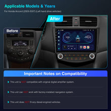 XTRONS Android 13 Car Stereo Radio Player 10.1 Inch IPS Touch Screen GPS Navigation Built-in DSP Car Play Android Auto Bluetooth Head Unit Supports Backup Camera WiFi OBD2 DVR 4G LTE for Honda Accord