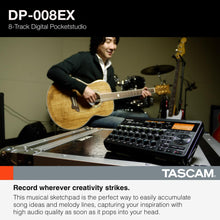 TASCAM DP-008EX 8-Track Digital Pocketstudio Multitrack Recorder, Built-in Mics, Songwriting, Battery Operated