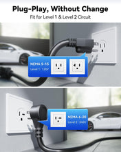 Ecogenix Level 1/2 Tesla Charger, Mobile Charger for Tesla (16Amp, 110V-240V) (Wireless Control/Adjustable Current) with 6-20 Plug & NEMA 5-15 Adapter, Fits All Model 3/Y/S/X, Portable Accessories Bag