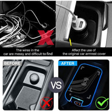 Car Wireless Charger with Dual 18W USB QC3.0 Ports 15W Fast Charging Wireless Charging pad Center Console Accessory Panel for v-olvo XC90 2016-2021/XC60 2018-2021/S90 V90 2017-2021/V60 S60 2019-2021