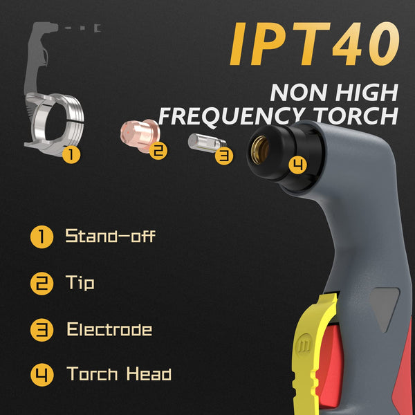 TOOLIOM 50A Non High Frequency Plasma Cutter Non-Touch Pilot ARC 110/220V Dual Voltage Cutting Machine 1/2" Clean Cut