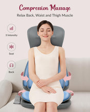 THERAZZAGGE Shiatsu Neck Back Massager with Heat, Massage Chair Full Body with Compression, Vibration, Chair Massage Pad for Home, Office Use, Seat Massager, Gifts for Men, Women