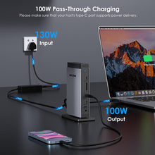 WAVLINK USB C Docking Station with 3 HDMI, 15 in 1 Laptop Dock Triple Monitor 4K+Dual 2K, 100W Charging for M1 M2 M3 Mac and Windows, 5 USB Ports, 2DP, 1Gbps Ethernet Port, Audio/Mic, SD/TF