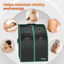 TOREAD Portable Far Infrared Sauna, 1 Person Full Body Sauna Tent with Heating Foot Pad & Folding Chair, Sauna for Infrared Home Spa, Time & Temp Remote Control (L 27.6’’ x W 31.5’’ x H 38.6’’)