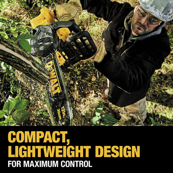 DEWALT 20V MAX* XR Chainsaw Kit, 5-Ah Battery, 12-Inch (DCCS620P1)