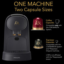 L'OR Barista System Coffee and Espresso Machine Combo with Frother, Matte Black