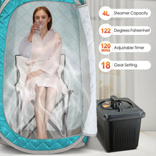 amocane Portable Steam Sauna, Foldable Lightweight Steam Saunas for Home Spa, 4L & 1400W Steam Generator with Protection, Steam Sauna with Remote Control for Relaxation & Detox