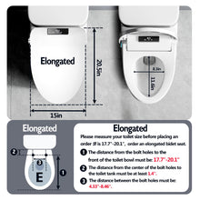 XCQQ Bidet Toilet Seat Elongated, Bidet with Warm Water and Air Dryer, Heated Toilet Seat, Multiple Spray Modes for Family Members, Self Cleaning Nozzle, Night Light, Remote Control