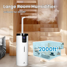 Humidifier large room, Lacidoll 16L/4.2Gal Whole house Humidifier 2000 sq.ft. Ultrasonic Cool Mist Humidifier for Home with Extension Tube, Quiet Bedroom Humidifier with Aroma Box, White