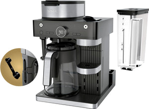 Ninja CFN602 Espresso & Coffee Barista System with Ristretto Function, Single-Serve Coffee, Compatible with Nespresso Capsule, 12-Cup Carafe, Built-in Frother, Cappuccino & Latte Maker (Renewed)