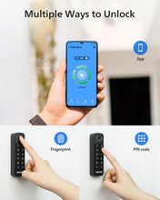 Philips WiFi Smart Lock with Fingerprint Keypad, Turn Your Existing Deadbolt into a Smart Door Lock, Built-in WiFi, APP Remote Control, Keyless Entry Door Lock, Auto-Lock, Lock Status Logging, Black