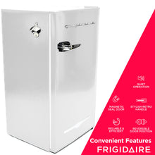 Frigidaire Retro Compact Fridge with Chiller, 3.2 cu ft Countertop Fridge with Built-In Bottle Opener, Compact Refrigerator for Office, Bedroom, Dorm Room or Cabin - 16.5