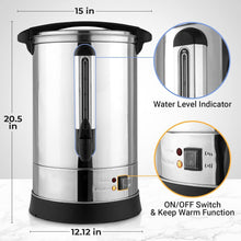 Zulay Commercial Coffee Maker - 100 Cup Coffee Percolator With Double-Wall Stainless Steel & Twist-Lock Lid - Quick Brewing Coffee Urn With Keep-Warm Mode For Events & Catering - Silver