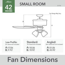 Hunter Fan Company 52106 Hunter Builder Indoor Ceiling Fan with LED Light and Pull Chain Control, 42-inch, Brushed Nickel Finish