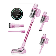 Belife Cordless Vacuum Cleaner, 38Kpa 450W Stick Vacuum Cleaners for Home Carpet Hardwood Floor, Wireless Household Vaccum for Pet Hair with Led Touch Display, Up to 45mins Runtime (Pink)