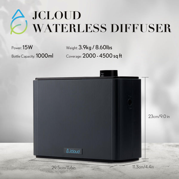 JCLOUD Smart Scent Air Machine 1000ML, Hotel Scent Diffuser Cover Up to 4500 Sq. Ft., Waterless Cold Air Diffuser for Home, Aromatherapy Diffuser for Essential Oils Large Room, Dimgray