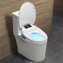 XCQQ Bidet Toilet Seat Elongated, Unlimited Warm Water, Heated Toilet Seat, Warm Air Dryer, Rear and Feminine Washing, Soft Closed Toilet Lid, Night Light, Smart Toilet Seat with Bidet Requires Outlet