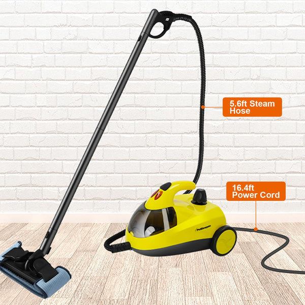 Potlimepan 1500W Multipurpose Steam Cleaner, 1.5L Steam Cleaner for Home with 25 Accessories, 16.4ft Power Cord Portable Steamer, Fast Heat-up for Chemical Free Cleaning for Carpet Floors Windows Cars