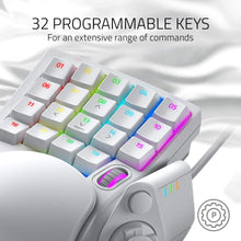 Razer Tartarus Pro Gaming Keypad: Analog-Optical Key Switches - Rapid Trigger - Adjustable Actuation - 32 Programmable Keys - Customizable Macros - Chroma RGB Lighting - Mercury White